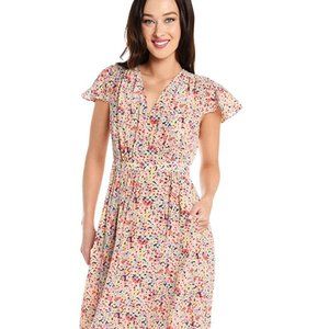 Rebecca Taylor Margo silk wrap floral dress 12